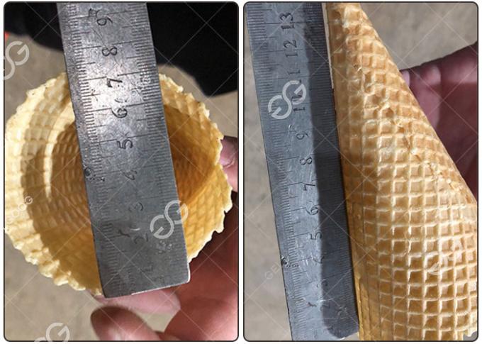 Cone do waffle que faz a máquina para a venda