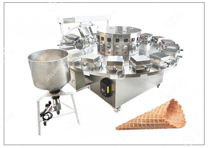 Máquina da fabricação de biscoitos do cone de gelado