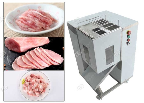 China Manual cozinhado da máquina de corte do cubo da carne para o processamento de seda da carne, de aço inoxidável fornecedor