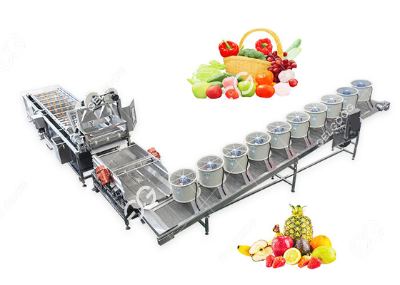 China Lavagem personalizada eficiente das frutas e legumes e secagem da linha de produção fornecedor