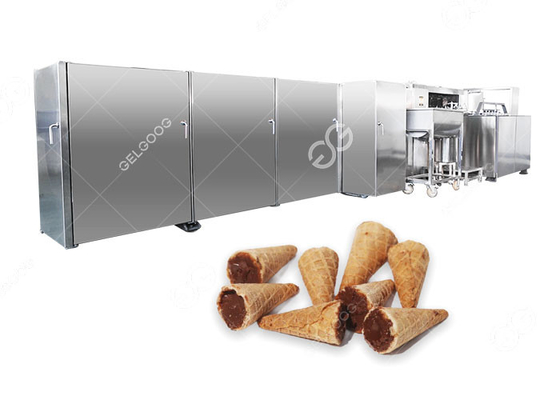 China linha de produção enchida cone feita sob medida mordida do chocolate do waffle 5000pcs/h totalmente automático fornecedor
